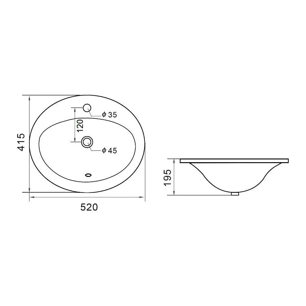 Фото 7 Раковина мебельная Stworki тронхейм Тронхейм TR-01rv 52см цвет белый
