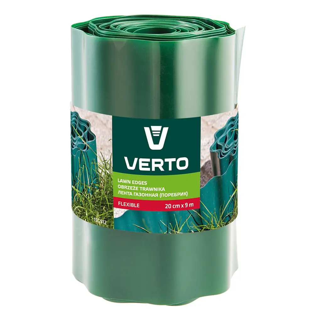 Фото Лента бордюрная садовая VERTO 15G512 20 см x 9 м, зеленая Фото Лента бордюрная садовая VERTO 15G512 20 см x 9 м, зеленая