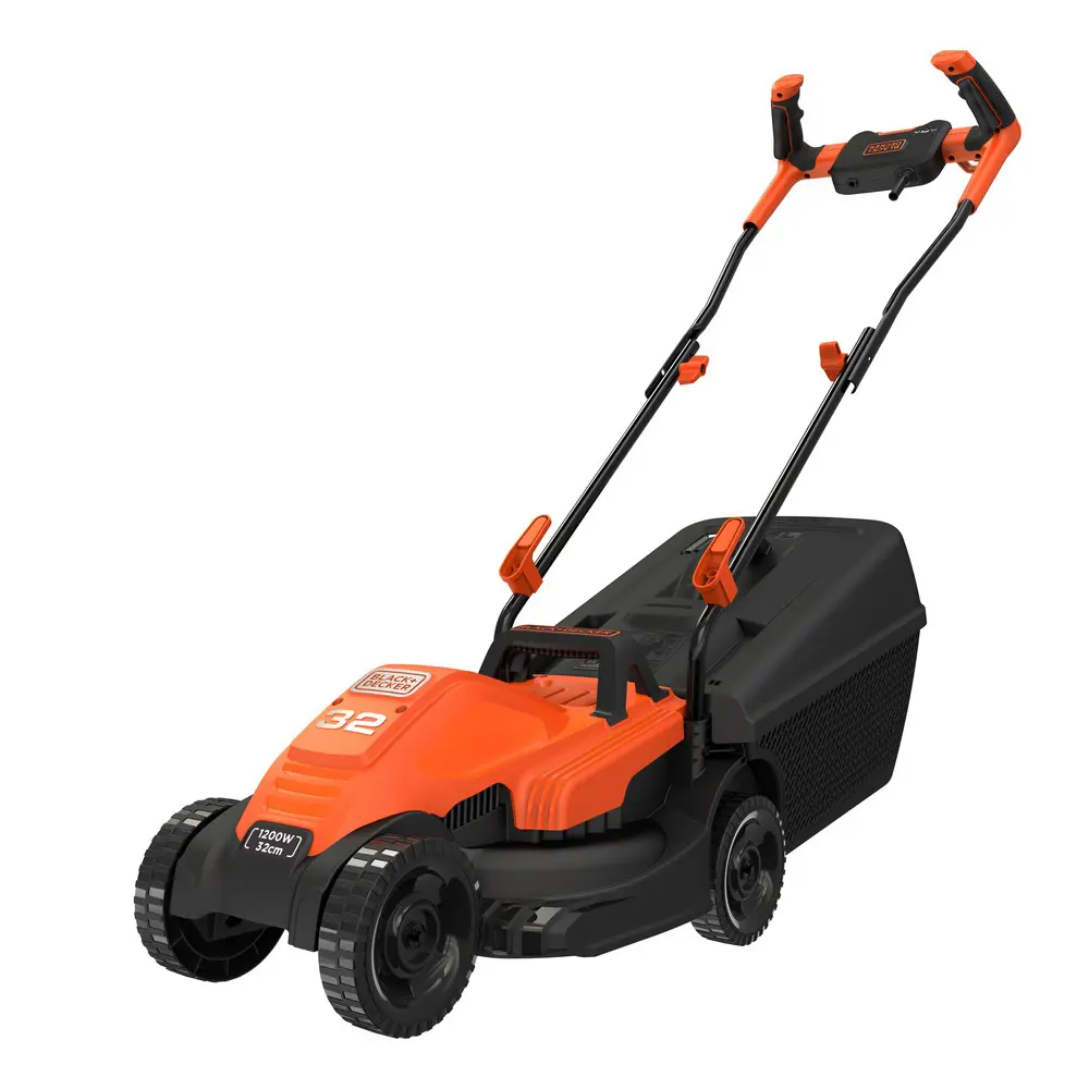 Фото Газонокосилка электрическая Black+Decker BEMW451BH-QS 1200Вт 32см Фото Газонокосилка электрическая Black+Decker BEMW451BH-QS 1200Вт 32см