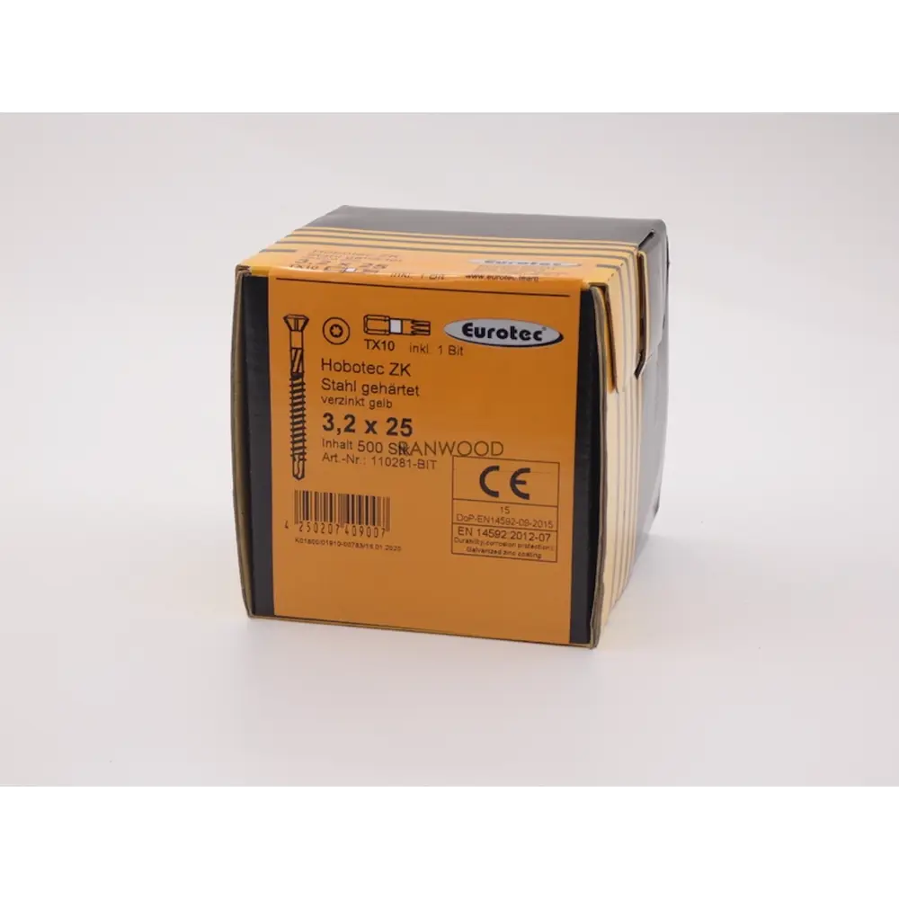 Фото Шуруп EuroTec 3.2x25 для масс. доски с противорезьбой TX ж.ц. 500 шт Фото Шуруп EuroTec 3.2x25 для масс. доски с противорезьбой TX ж.ц. 500 шт