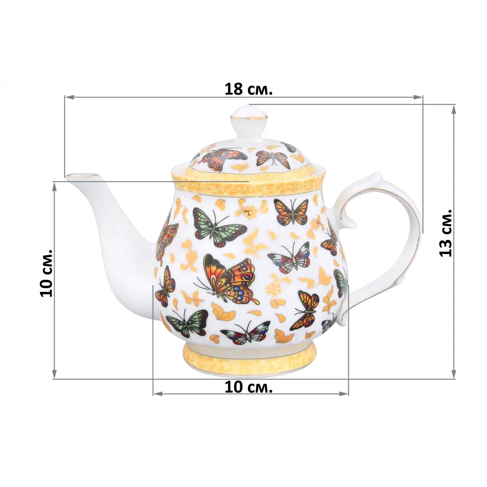 Фото 2 Заварочный чайник 430 мл Elan gallery фарфор 180496 цвет разноцветный Фото 2 Заварочный чайник 430 мл Elan gallery фарфор 180496 цвет разноцветный