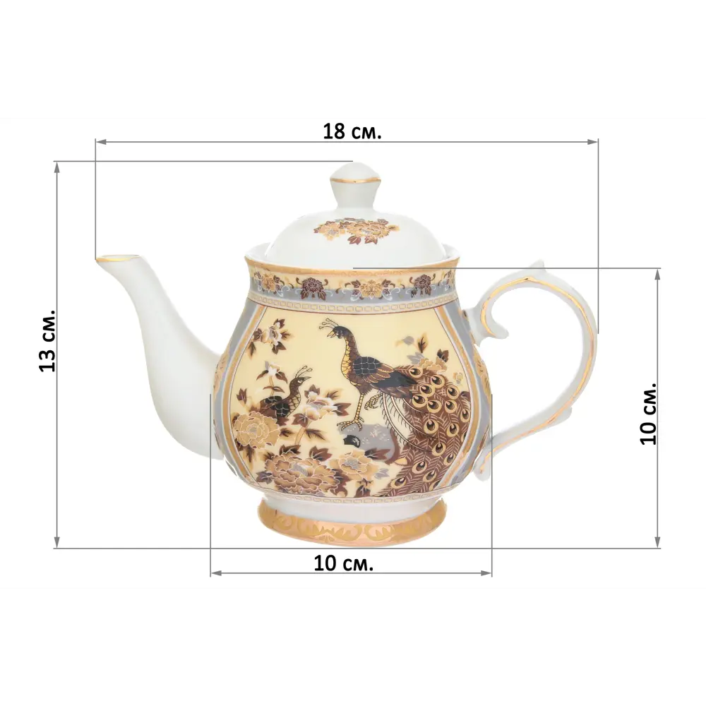 Фото 2 Заварочный чайник 430 мл Elan gallery фарфор 180862 цвет разноцветный Фото 2 Заварочный чайник 430 мл Elan gallery фарфор 180862 цвет разноцветный