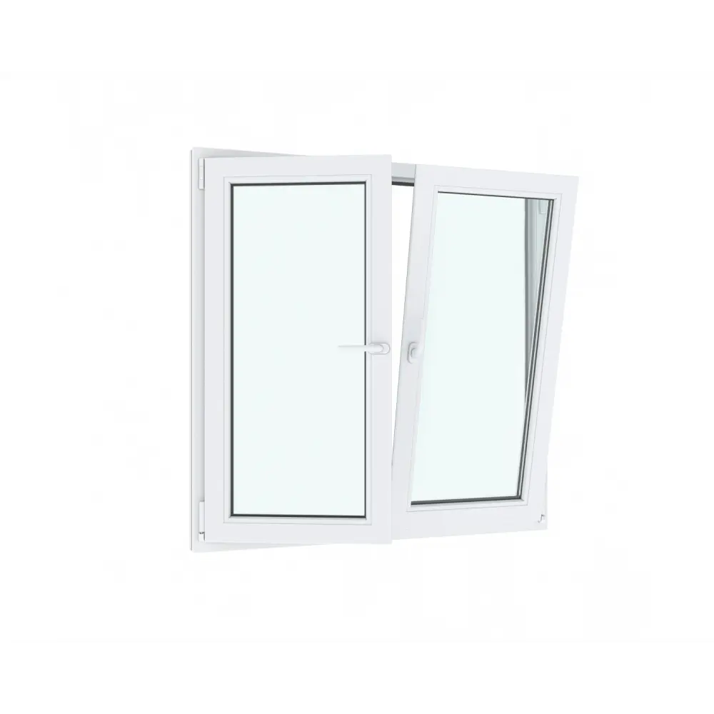 Фото 3 Пластиковое окно Амега ПВХ левое поворотное/правое поворотно-откидное 120х120см однокамерный белый Фото 3 Пластиковое окно Амега ПВХ левое поворотное/правое поворотно-откидное 120х120см однокамерный белый