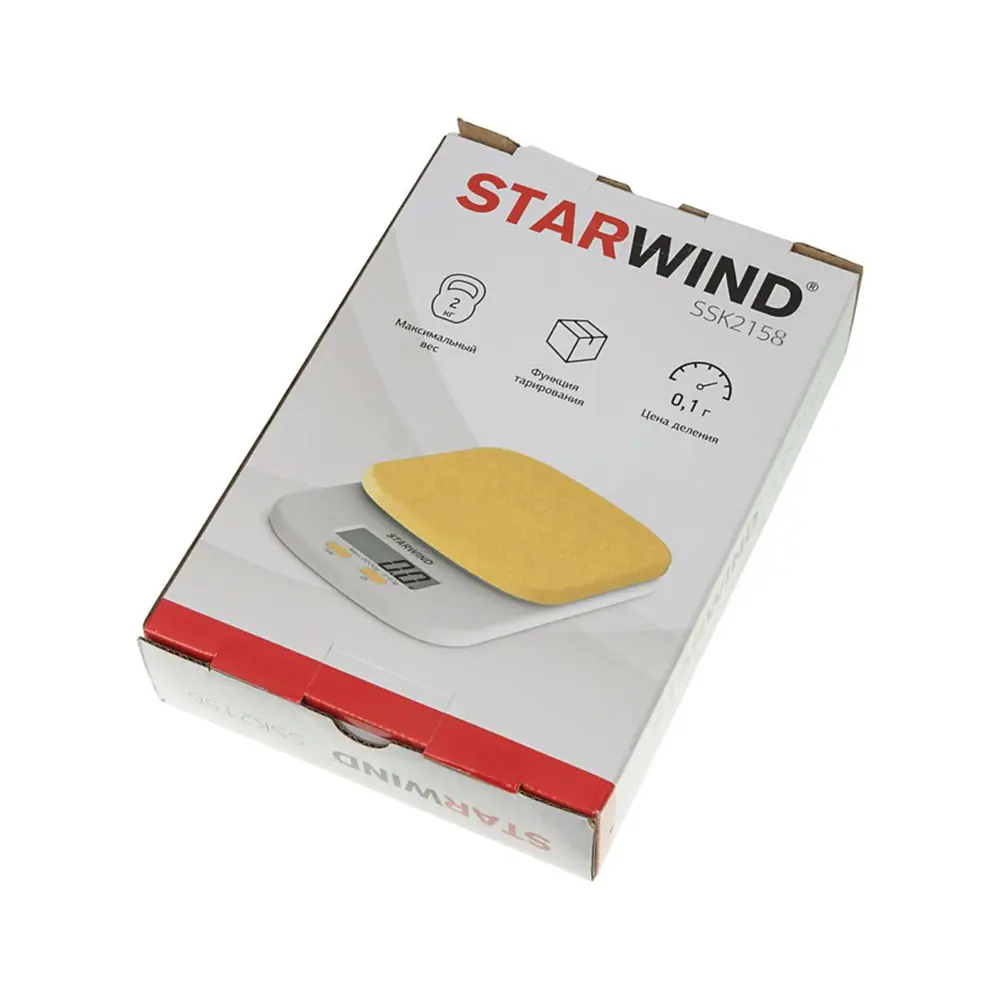 Фото 3 Электронные весы Starwind 246264 нагрузка до 2 кг цвет желтый Фото 3 Электронные весы Starwind 246264 нагрузка до 2 кг цвет желтый