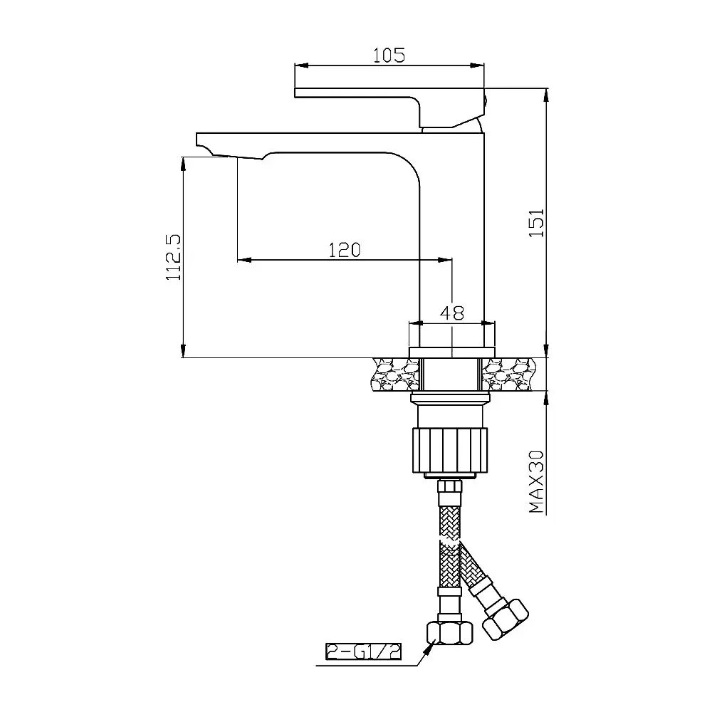 Фото 9 Смеситель для раковины Stworki Карлстад KAS-01b 554458 однорычажный цвет черный