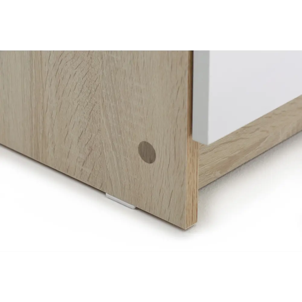 Фото 3 Тумба прикроватная Бланка 40x46.4x37.5 см ЛДСП 2 ящика белый/дуб сонома