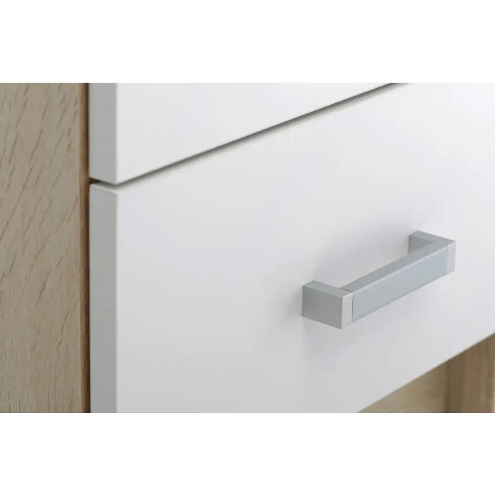 Фото 4 Тумба прикроватная Бланка 40x46.4x37.5 см ЛДСП 2 ящика белый/дуб сонома