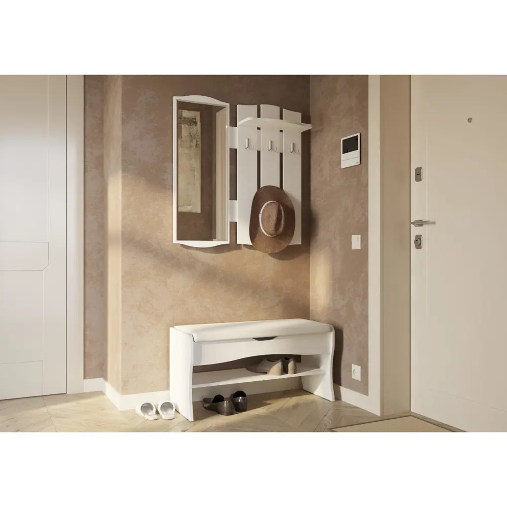 Фото 4 Обувница Simaland 90x47x37 см ЛДСП цвет белый Фото 4 Обувница Simaland 90x47x37 см ЛДСП цвет белый