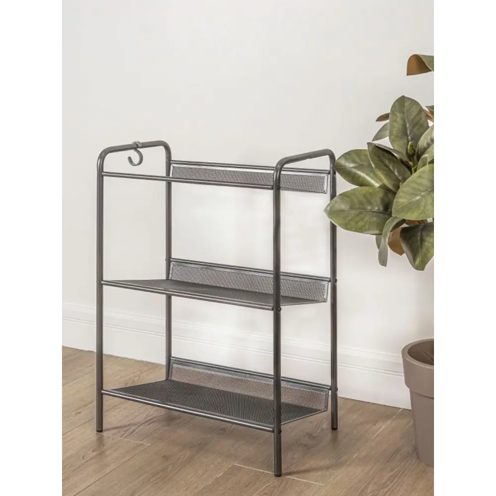 Фото 4 Подставка для обуви Зми 45x60x26 см 3 полки металл цвет графит