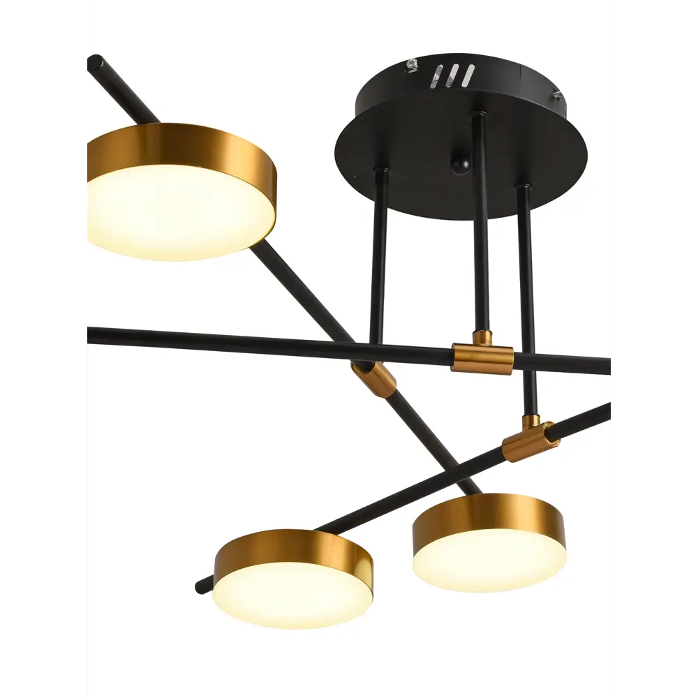 Фото 2 Люстра потолочная светодиодная NATALI KOVALTSEVA LED LAMPS 81101/6C GOLD BLACK 15 м² цвет черный Фото 2 Люстра потолочная светодиодная NATALI KOVALTSEVA LED LAMPS 81101/6C GOLD BLACK 15 м² цвет черный