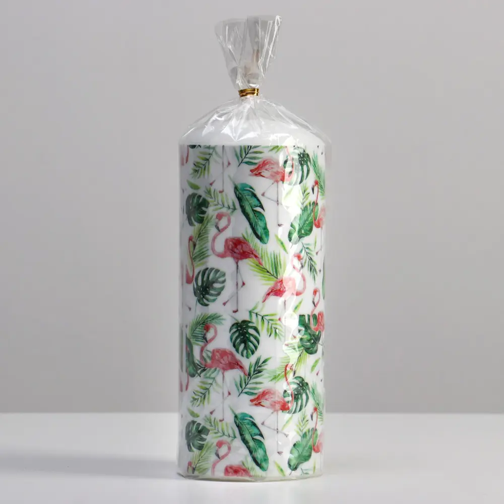 Фото 2 Свеча-цилиндр Trend Decor Candle "Фламинго" 8x20 см белый Фото 2 Свеча-цилиндр Trend Decor Candle "Фламинго" 8x20 см белый