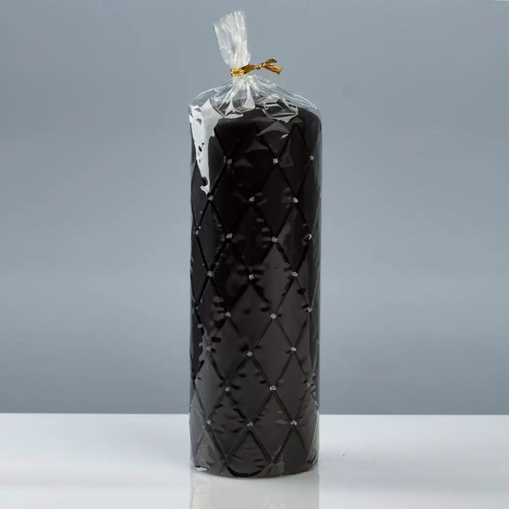 Фото 2 Свеча-цилиндр Trend Decor Candle "Алмаз" 7×20 см чёрный Фото 2 Свеча-цилиндр Trend Decor Candle "Алмаз" 7×20 см чёрный