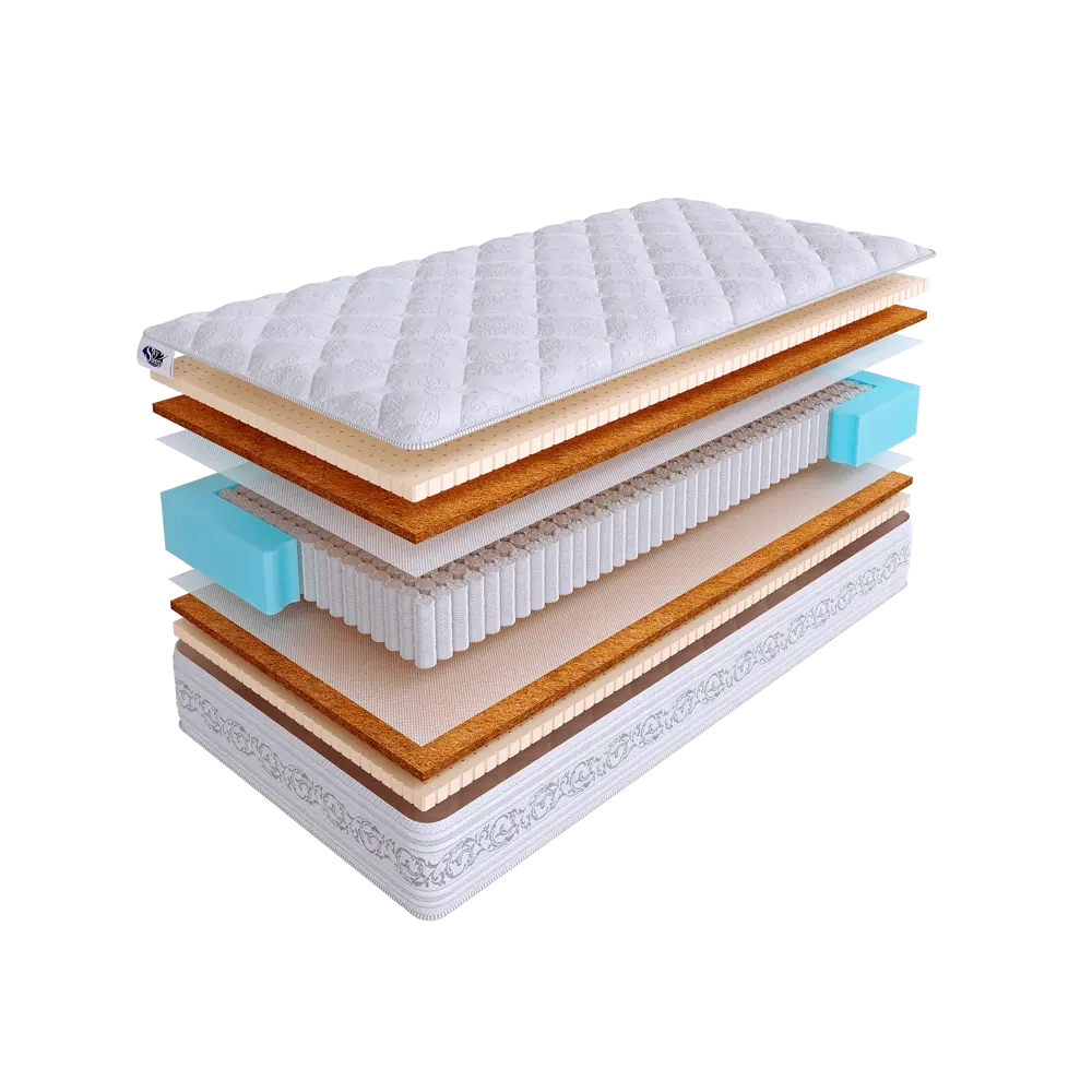 Фото Матрас SkySleep Pleasure Middle S1000 160x205 см независимый пружинный блок, двуспальный, ортопедический, латексный