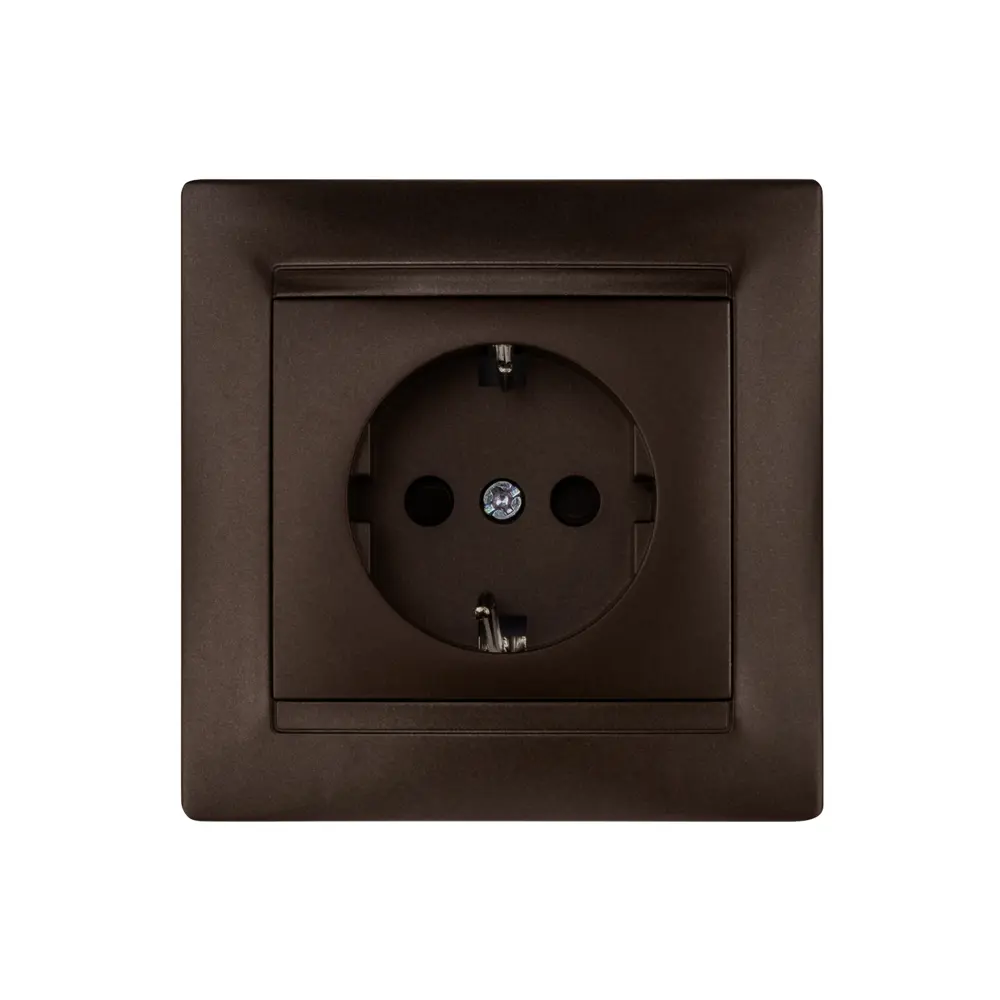 Фото 3 Розетка встраиваемая Tdm electric Лама SQ1815-0511 с заземлением и шторками цвет шоколад Фото 3 Розетка встраиваемая Tdm electric Лама SQ1815-0511 с заземлением и шторками цвет шоколад