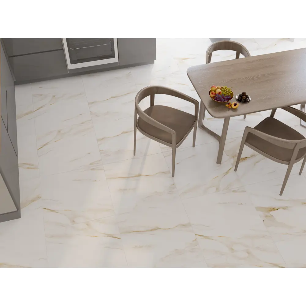 Фото Плитка напольная Azori Calacatta Royal 420x420 бежевая 1.23м2, цена за упаковку
