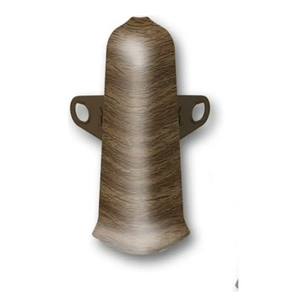 Фото Угол наружный (внешний) с крепежом для плинтуса Деконика 291 Орех 55 мм 10 шт