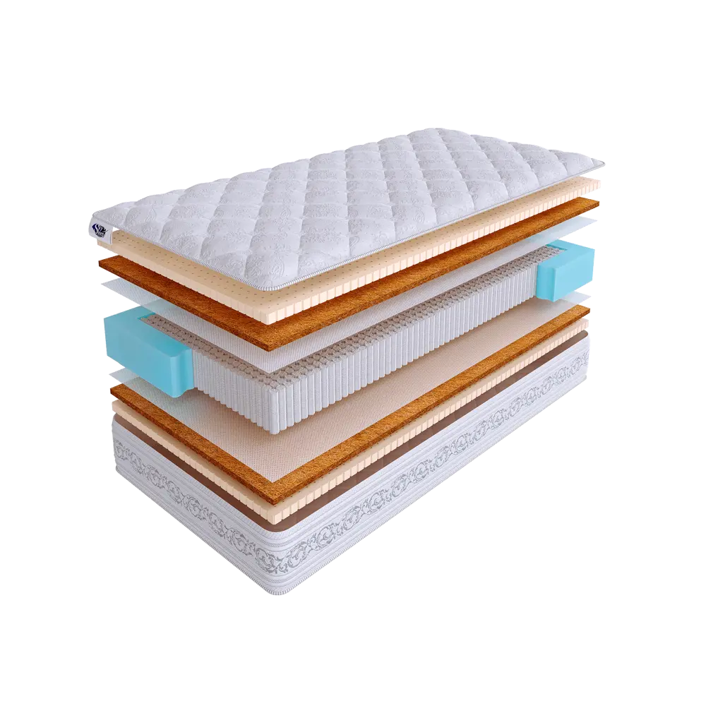 Фото Матрас SkySleep Pleasure Middle S2000 145x190 см независимый пружинный блок, полутораспальный, ортопедический, латексный