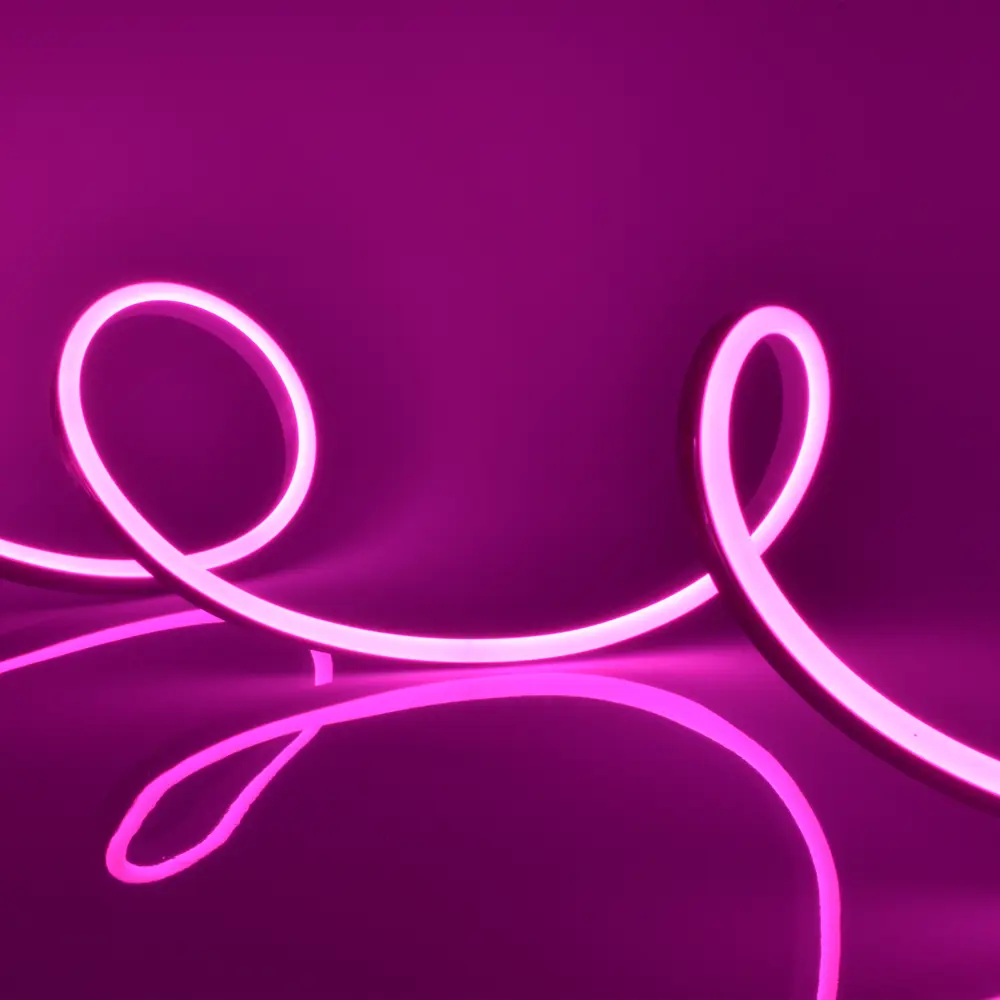 Фото Светодиодная лента Uniel Neon ULS-N11-PINK универсальная 10 Вт/м 24 В 10 мм IP67 15 м розовый свет Фото Светодиодная лента Uniel Neon ULS-N11-PINK универсальная 10 Вт/м 24 В 10 мм IP67 15 м розовый свет