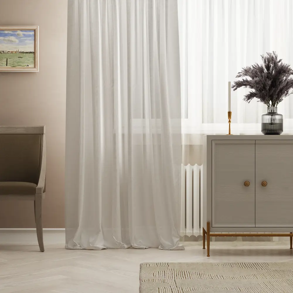 Фото Тюль на ленте Inspire Ita 250x280 см цвет белый Фото Тюль на ленте Inspire Ita 250x280 см цвет белый