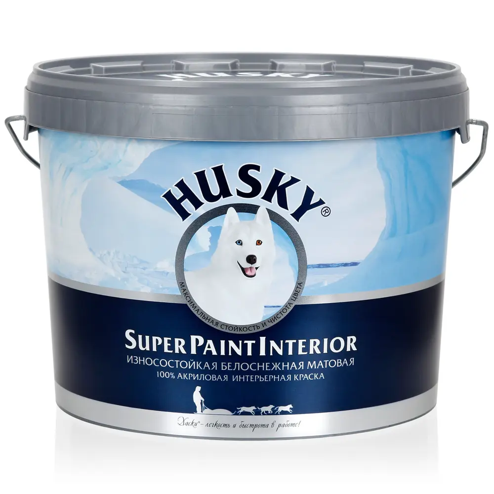 Фото Краска для стен и потолков HUSKY 30557 цвет белый матовый 10 л Фото Краска для стен и потолков HUSKY 30557 цвет белый матовый 10 л
