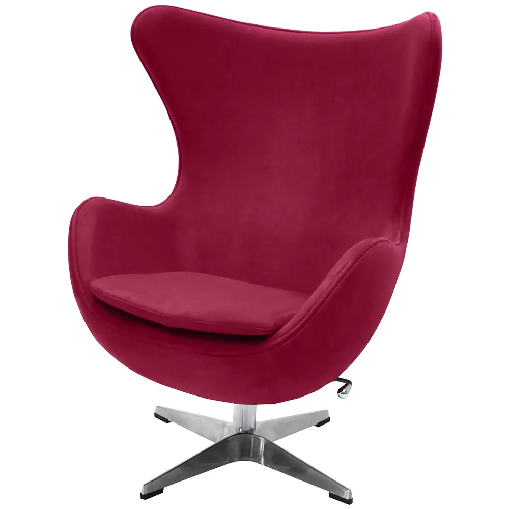 Фото Кресло Bradex Egg chair 85x110x76.5 см искусственная замша цвет бордовый Фото Кресло Bradex Egg chair 85x110x76.5 см искусственная замша цвет бордовый