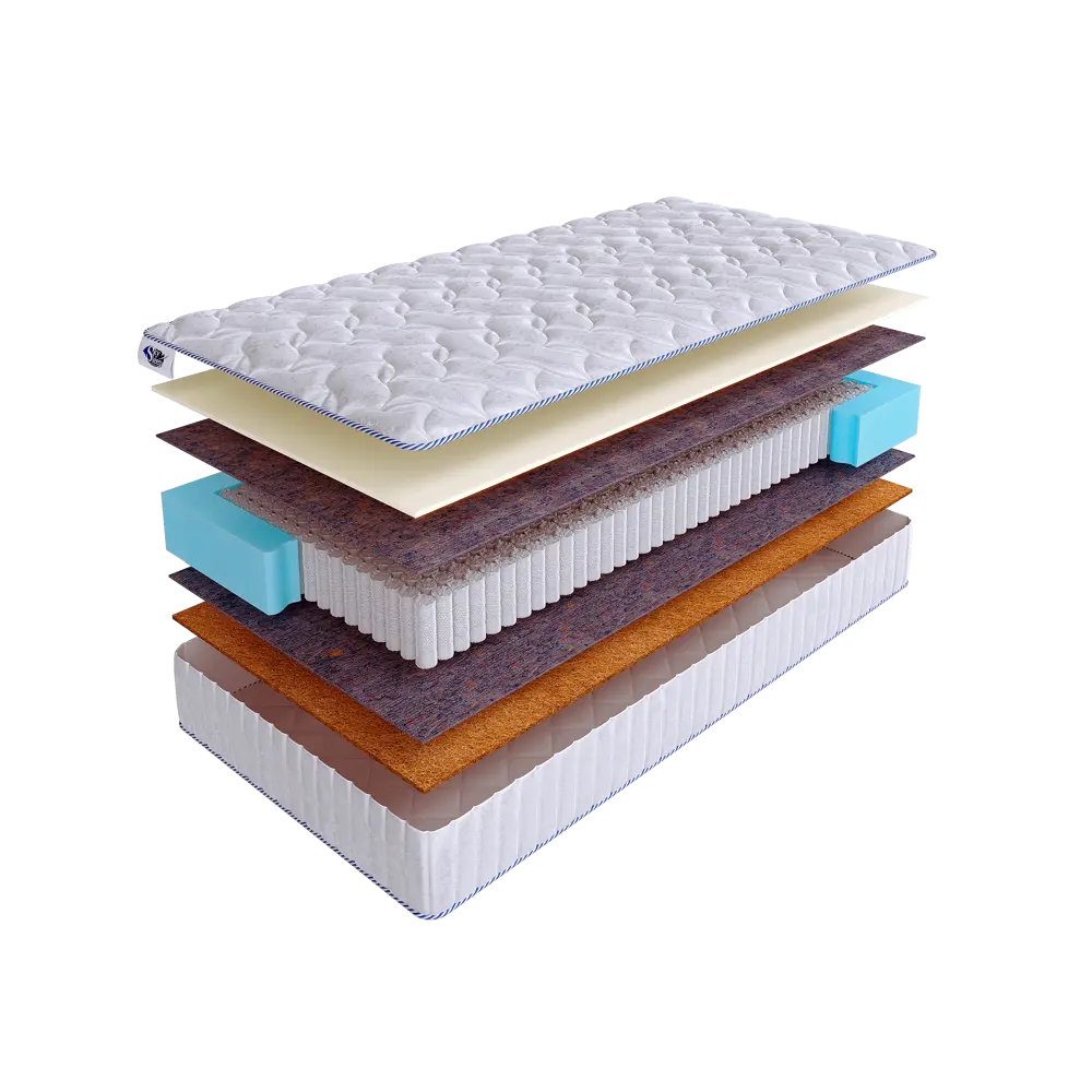 Фото Матрас SkySleep Enjoy Foam Hard S1000 160x205 см независимый пружинный блок, двуспальный, ортопедический, кокосовый