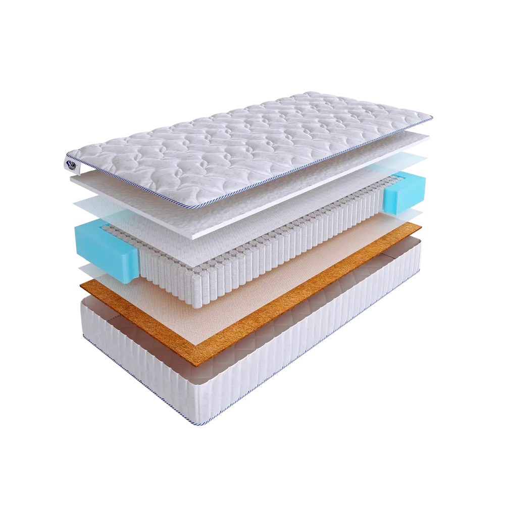 Фото Матрас SkySleep Enjoy Fiber Option S1000 90x190 см независимый пружинный блок, односпальный, ортопедический, кокосовый Фото Матрас SkySleep Enjoy Fiber Option S1000 90x190 см независимый пружинный блок, односпальный, ортопедический, кокосовый