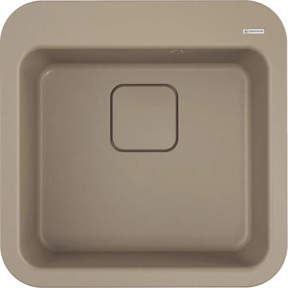 Фото Кухонная мойка OMOIKIRI Tasogare 51-CA 51x51см искусственный гранит/карамель