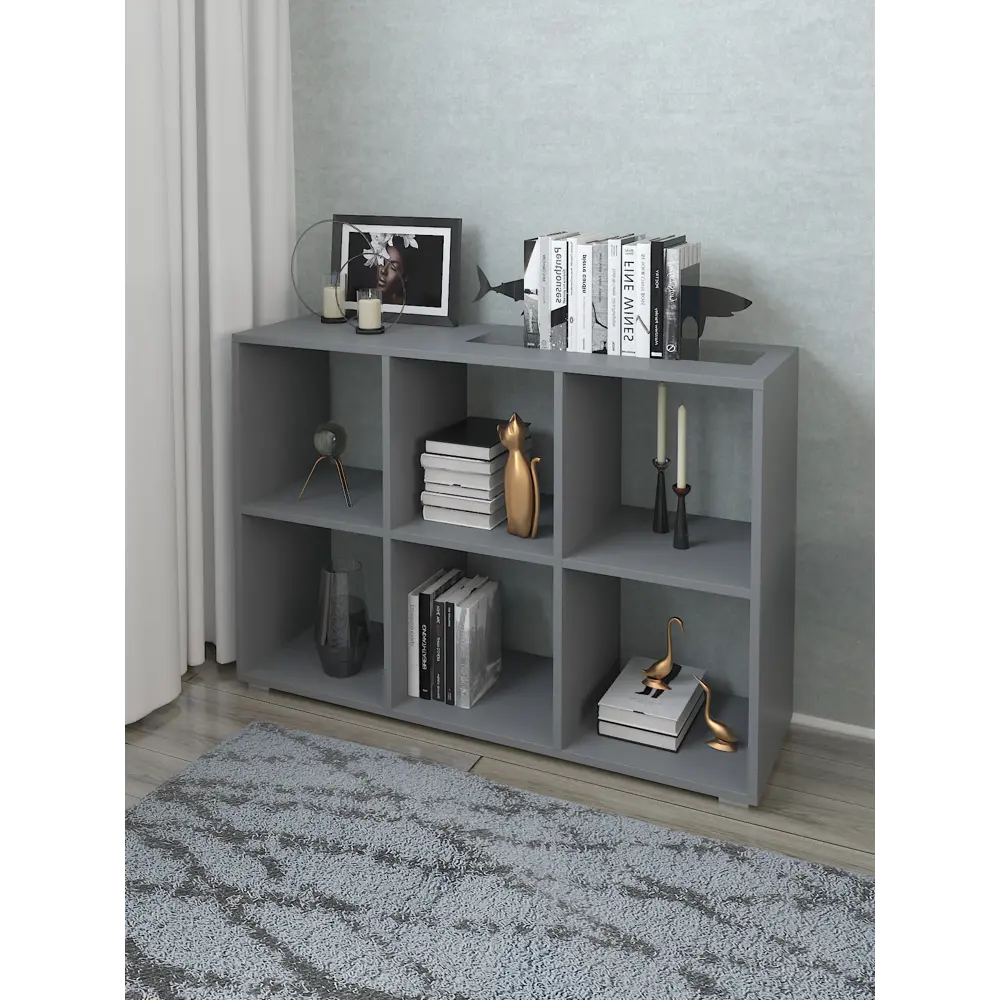 Фото Стеллаж с полками Мебельная фабрика 1+1 103.5x71.6x32 см ЛДСП цвет графит нагрузка на полку до 10 кг Фото Стеллаж с полками Мебельная фабрика 1+1 103.5x71.6x32 см ЛДСП цвет графит нагрузка на полку до 10 кг