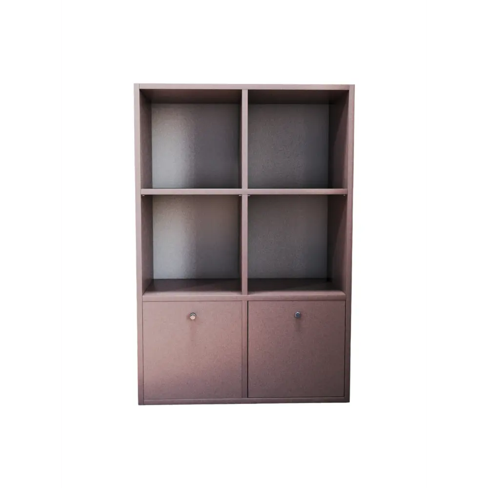 Фото 3 Стеллаж вертикальный с дверцами Wood&stone 62.8x93.4x31.2 см ЛДСП цвет шоколад/металлик Фото 3 Стеллаж вертикальный с дверцами Wood&stone 62.8x93.4x31.2 см ЛДСП цвет шоколад/металлик