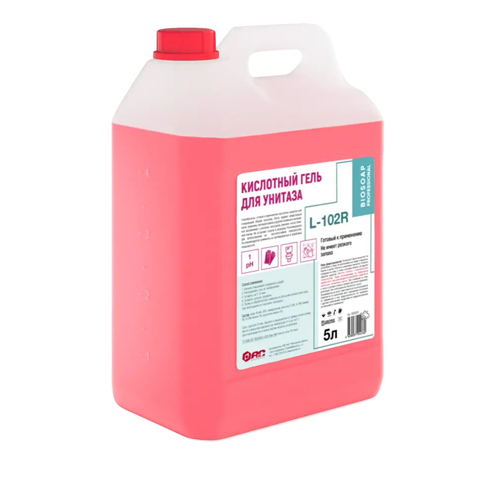 Фото Средство от известкового налета и ржавчины BIOSOAP PROFESSIONAL L101-R 5 л Фото Средство от известкового налета и ржавчины BIOSOAP PROFESSIONAL L101-R 5 л
