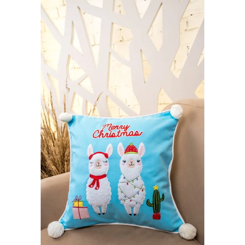 Фото Декоративная наволочка Arya Home Candies 45x45 см цвет голубой Фото Декоративная наволочка Arya Home Candies 45x45 см цвет голубой