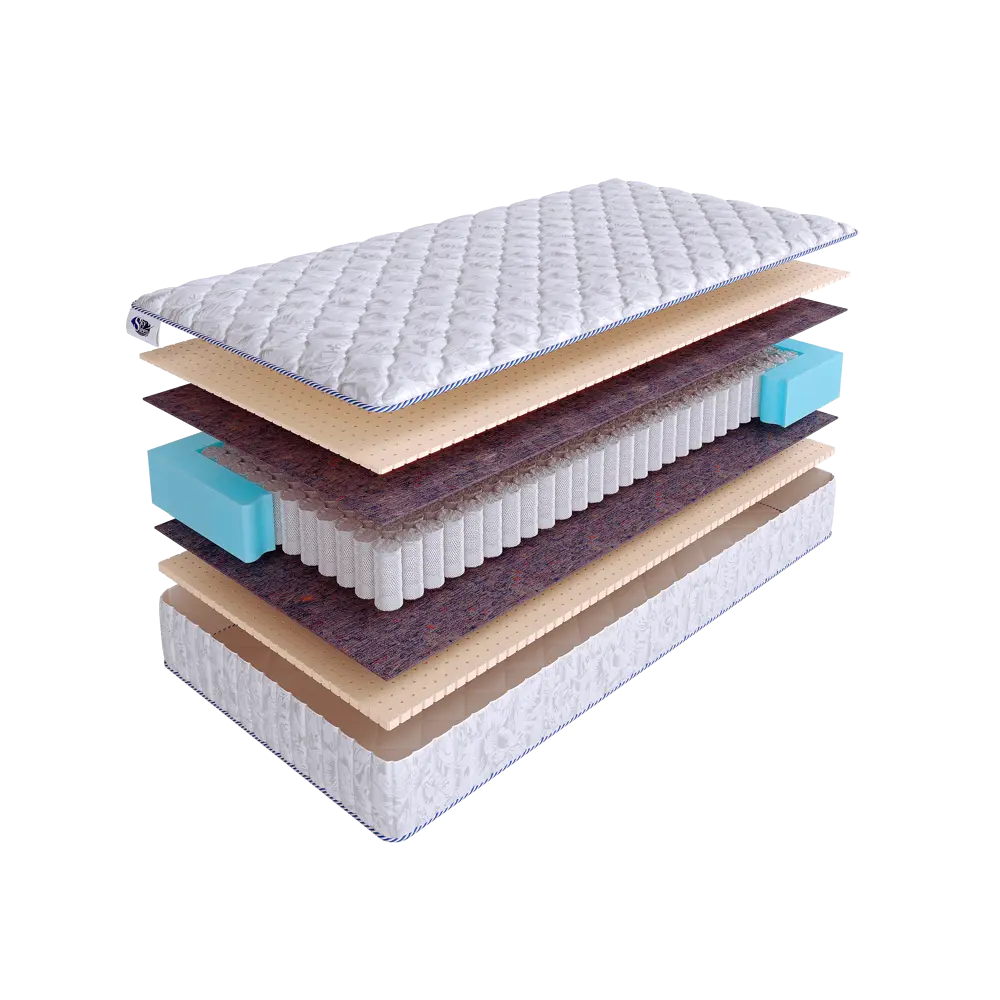 Фото Матрас SkySleep Native Orto Soft S500 70x225 см независимый пружинный блок, детский, ортопедический, латексный