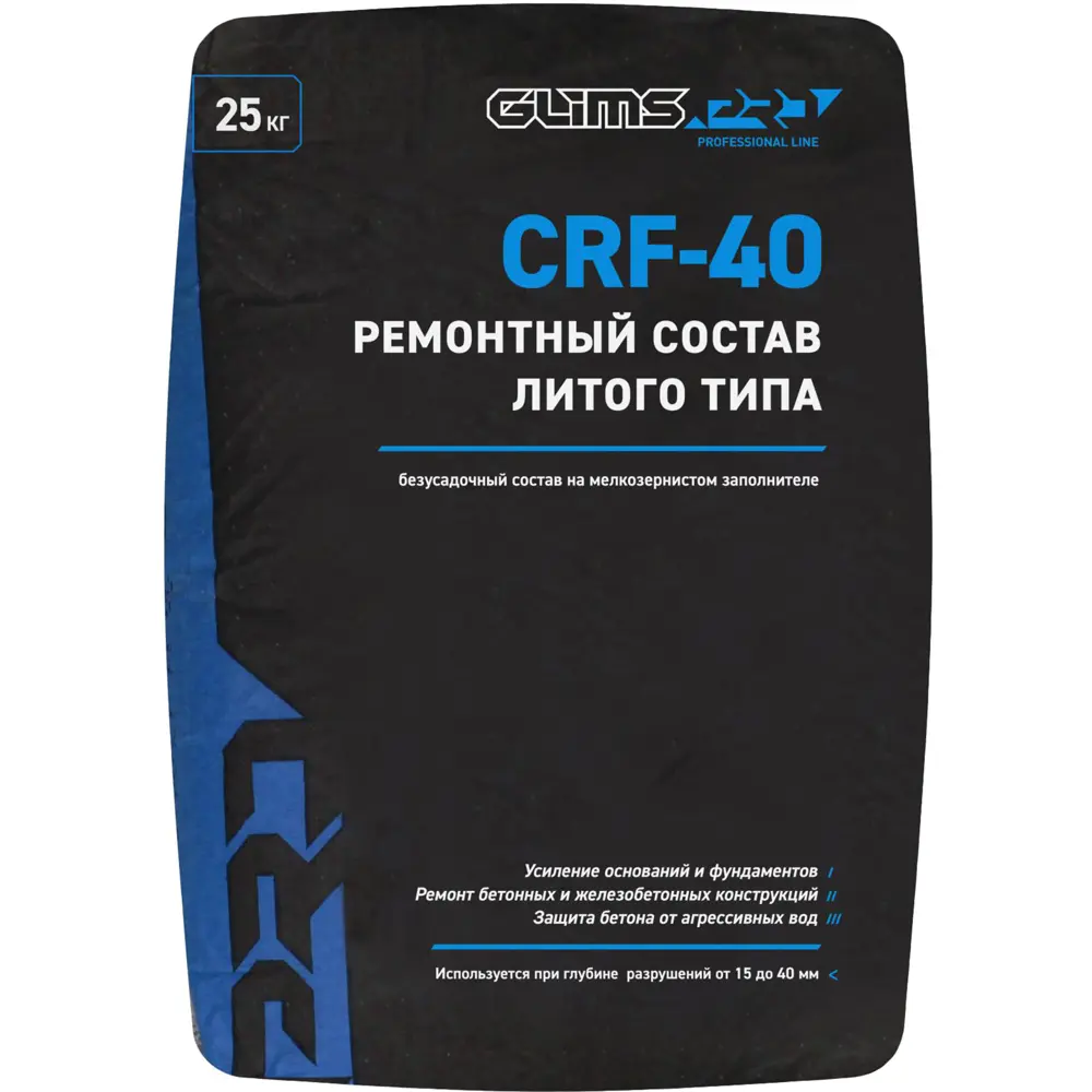 Фото Ремонтный состав Glims Pro CRF-40 25 кг Фото Ремонтный состав Glims Pro CRF-40 25 кг
