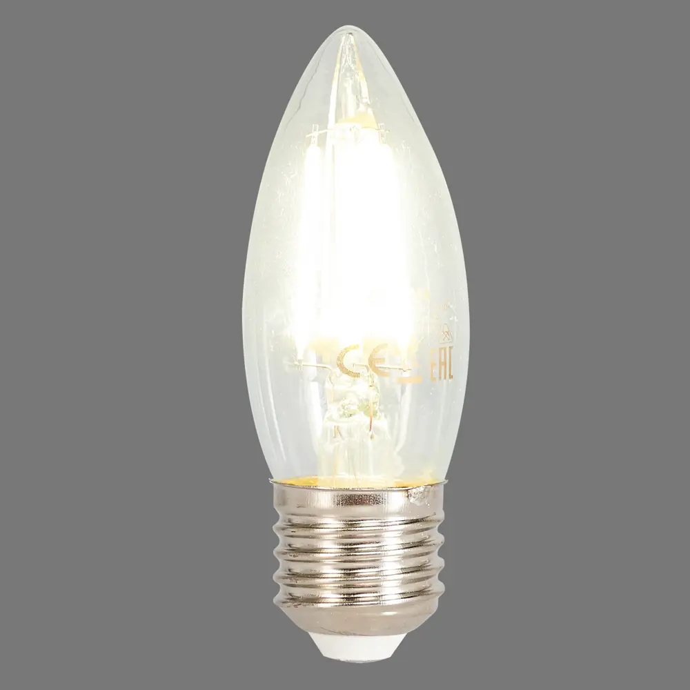 Фото 3 Лампа светодиодная Osram E27 220 В 5 Вт свеча прозрачная 660 лм белый свет Фото 3 Лампа светодиодная Osram E27 220 В 5 Вт свеча прозрачная 660 лм белый свет