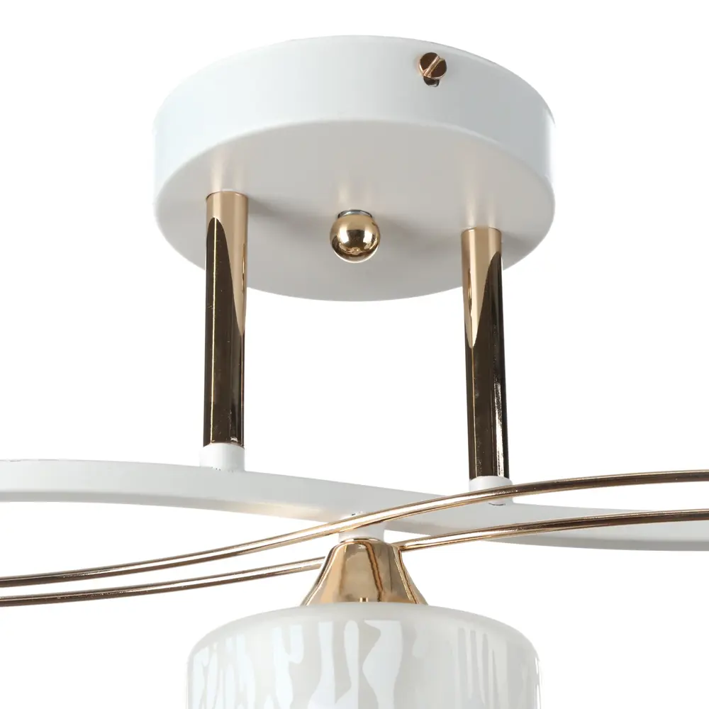 Фото 4 Люстра потолочная ГАЛЛОП 4342403 3 лампы 9 м² цвет золотой