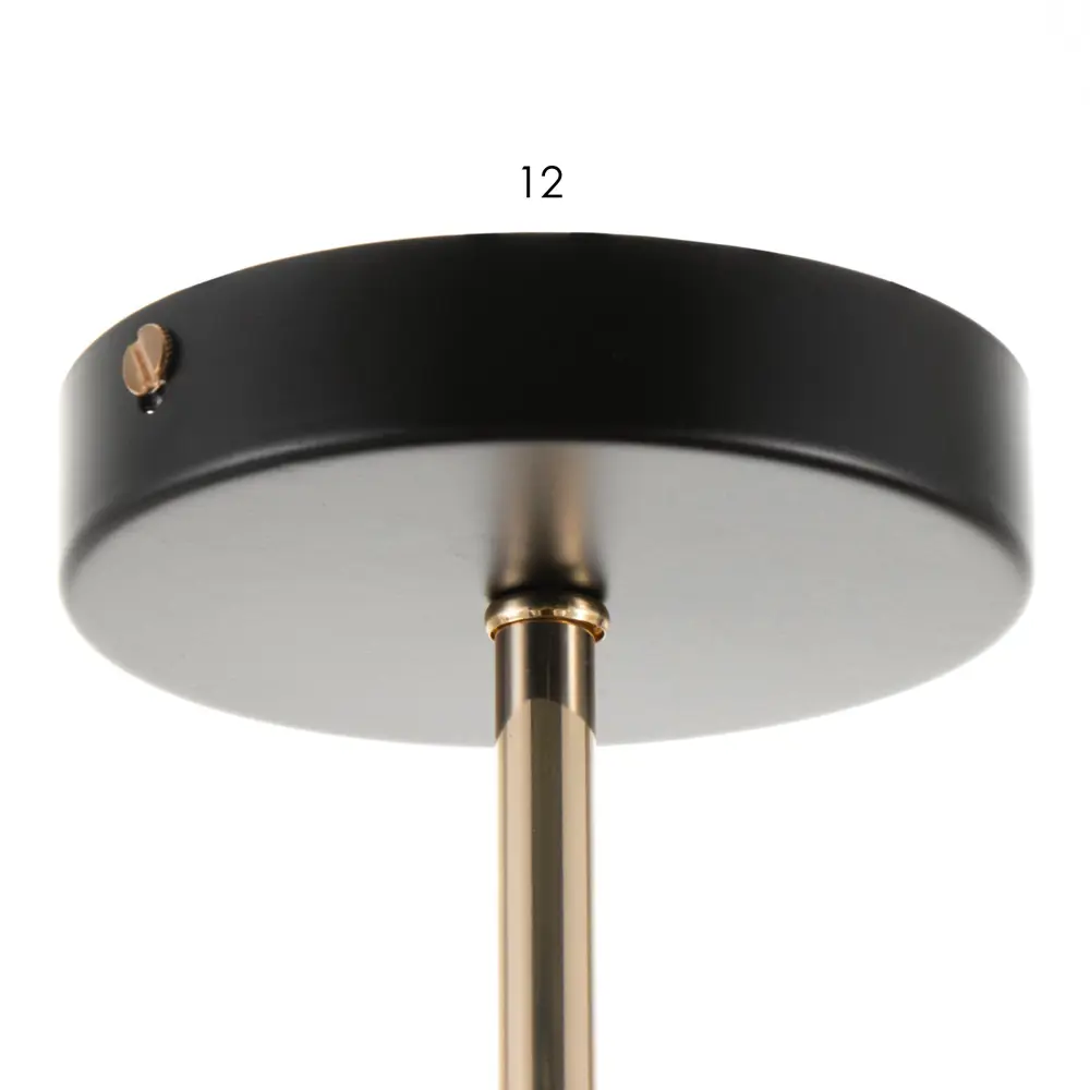 Фото 5 Люстра потолочная ГАЛЛОП 9364738 4 лампы 12 м² цвет черный