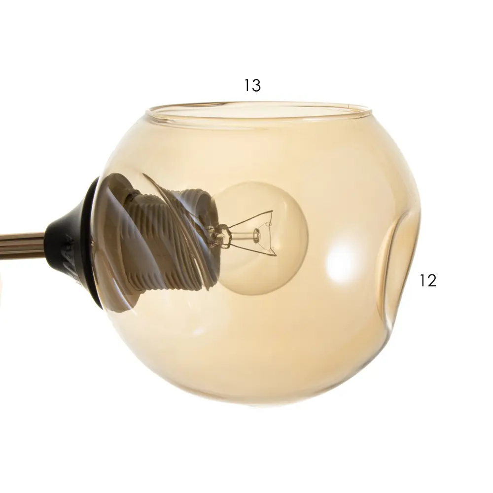 Фото 6 Люстра потолочная ГАЛЛОП 9364738 4 лампы 12 м² цвет черный