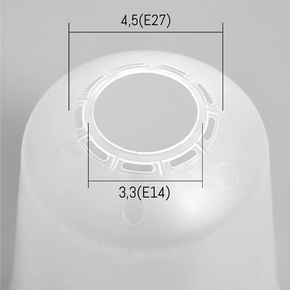 Фото 2 Плафон для люстры BAYERLUX 4931342 пластиковый цвет прозрачный Ø11 см Фото 2 Плафон для люстры BAYERLUX 4931342 пластиковый цвет прозрачный Ø11 см