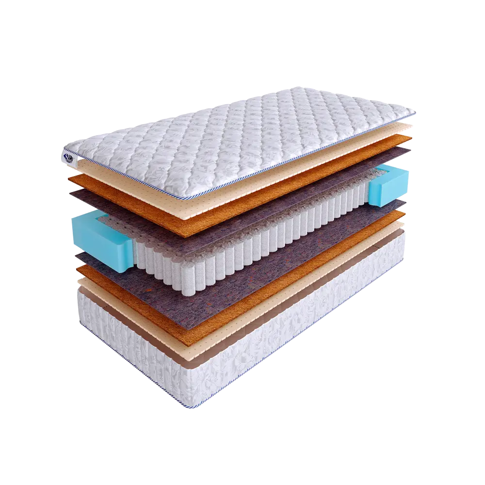 Фото Матрас SkySleep Native Multi S500 110x195 см независимый пружинный блок, полутораспальный, ортопедический, латексный, кокосовый