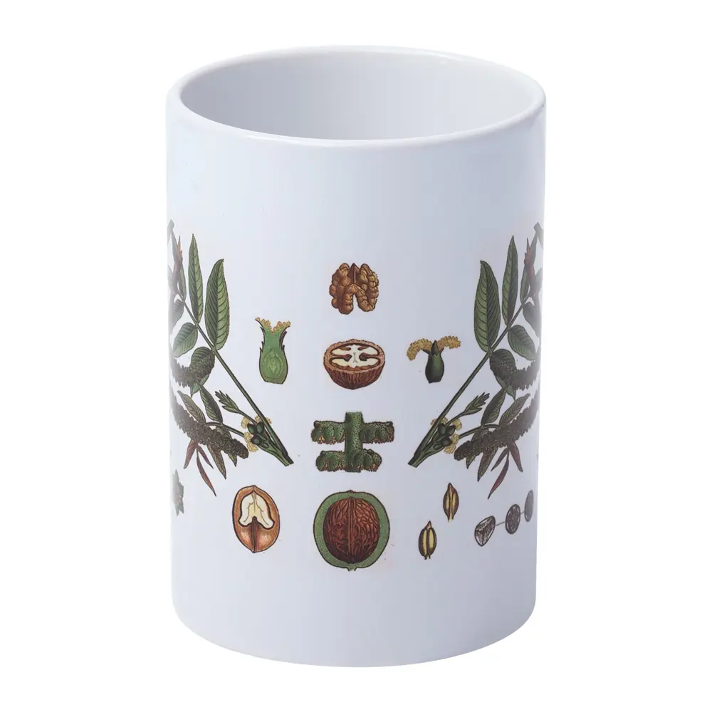 Фото 2 Кружка 400 мл Molti Грецкий орех фарфор цвет белый 7362.60