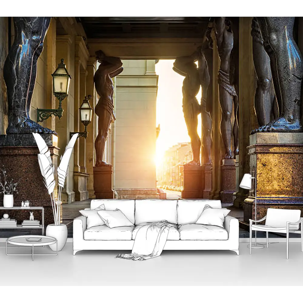 Фото Фотообои флизелиновые Первое ателье 400x280 см Атланты у Эрмитажа pw72878-4 Фото Фотообои флизелиновые Первое ателье 400x280 см Атланты у Эрмитажа pw72878-4