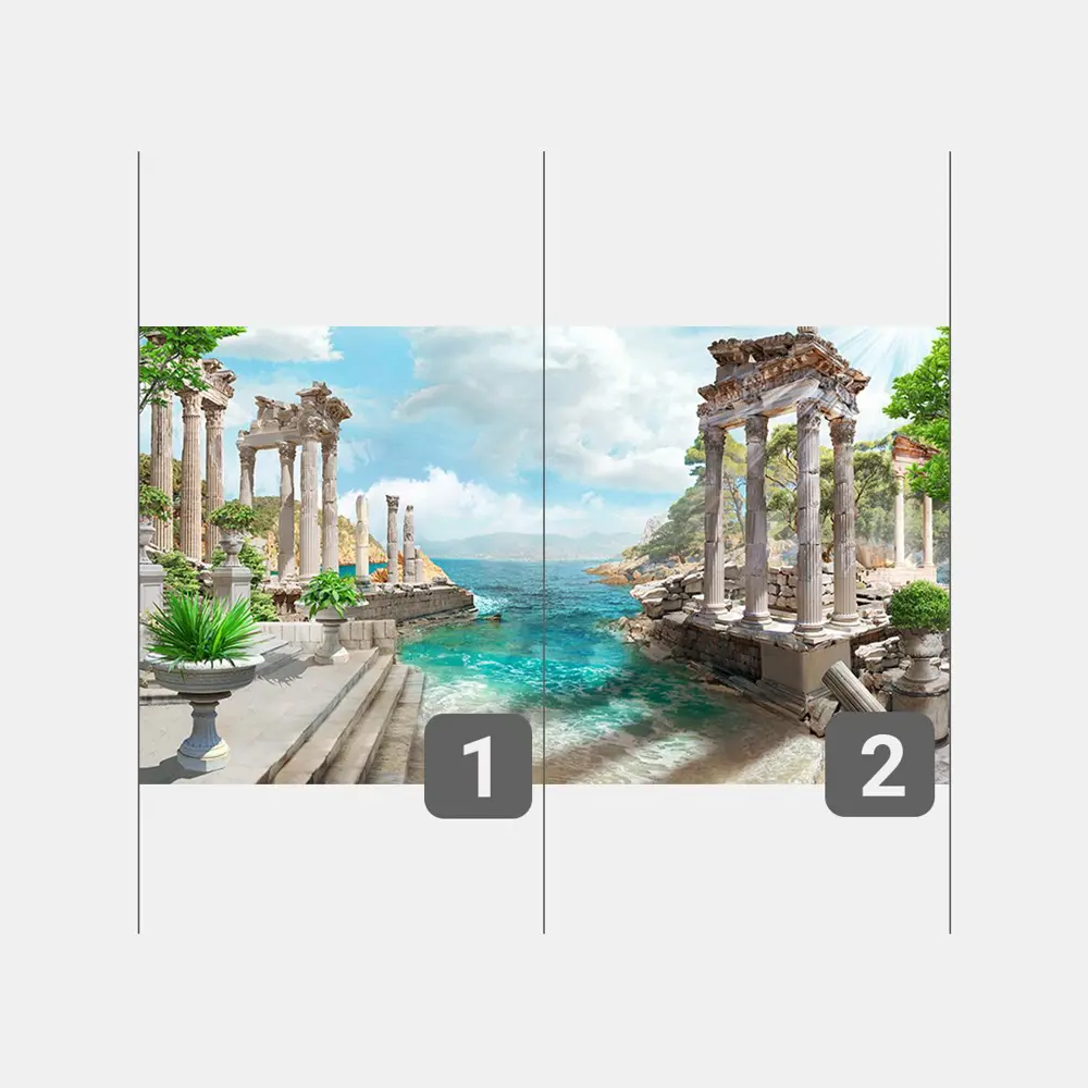 Фото 3 Фотообои флизелиновые Первое ателье 200x115 см Море, наступающее на античность pw70624-2 Фото 3 Фотообои флизелиновые Первое ателье 200x115 см Море, наступающее на античность pw70624-2