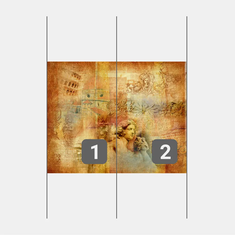 Фото 3 Фотообои флизелиновые Первое ателье 200x160 см Коллаж с архитектурой в красном цвете pw28868-2