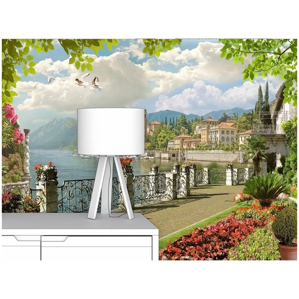 Фото 2 Фотообои флизелиновые Первое ателье 200x130 см Ранним утром на средиземноморской набережной pw28869-2 Фото 2 Фотообои флизелиновые Первое ателье 200x130 см Ранним утром на средиземноморской набережной pw28869-2