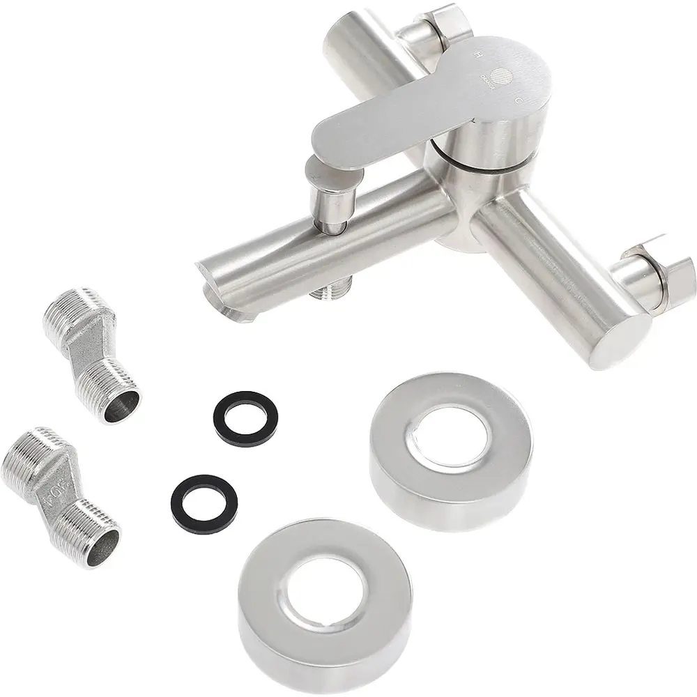 Фото 4 Смеситель для ванны Stworki Тронхейм TR-08ni 569250 однорычажный цвет сталь Фото 4 Смеситель для ванны Stworki Тронхейм TR-08ni 569250 однорычажный цвет сталь