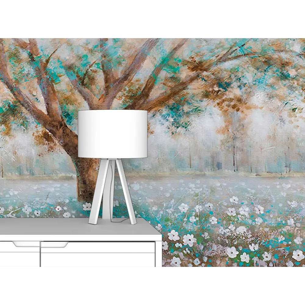 Фото 2 Фотообои флизелиновые Первое ателье 300x150 см Дерево на цветущей поляне pw96237-3 Фото 2 Фотообои флизелиновые Первое ателье 300x150 см Дерево на цветущей поляне pw96237-3