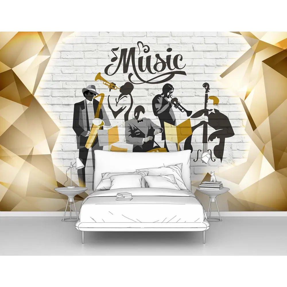 Фото Фотообои флизелиновые Первое ателье 160x100 см Джаз pw95058-1