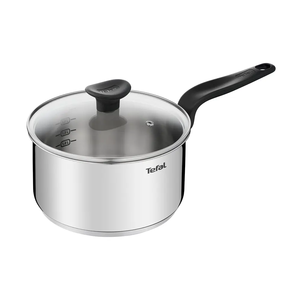 Фото Ковш с крышкой Tefal 2100120954 16 см нержавеющая сталь цвет разноцветный Фото Ковш с крышкой Tefal 2100120954 16 см нержавеющая сталь цвет разноцветный