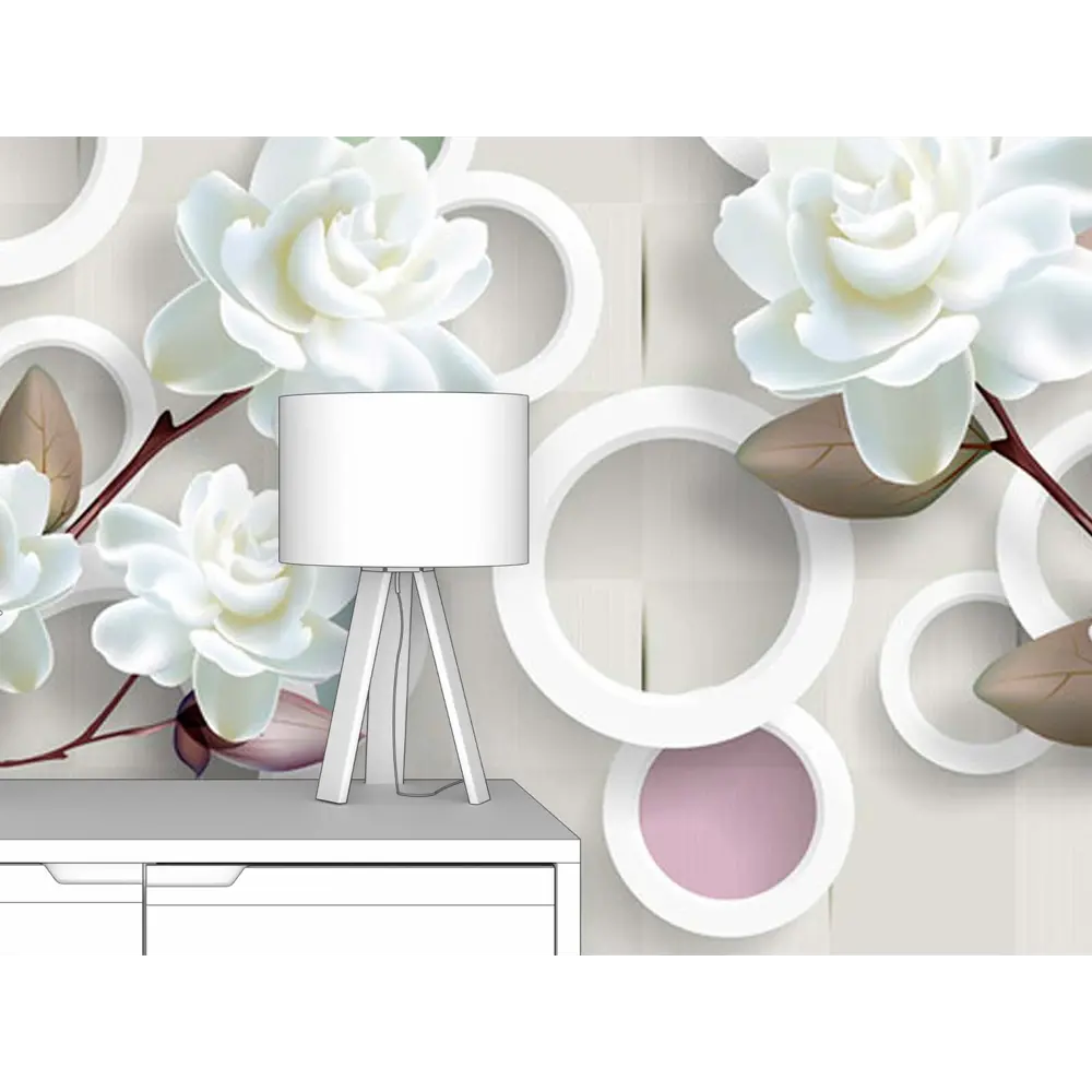 Фото 2 Фотообои флизелиновые Первое ателье 200x125 см Кустовая роза с кругами на бересте pw95181-2 Фото 2 Фотообои флизелиновые Первое ателье 200x125 см Кустовая роза с кругами на бересте pw95181-2